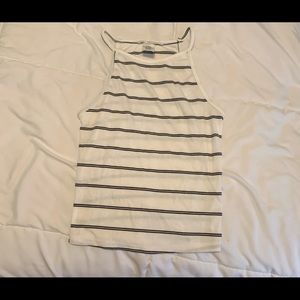 WHITE AND BLACK TANK TOP